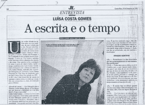 Luisa Costa Gomes: A escrita e o tempo [entrevista]